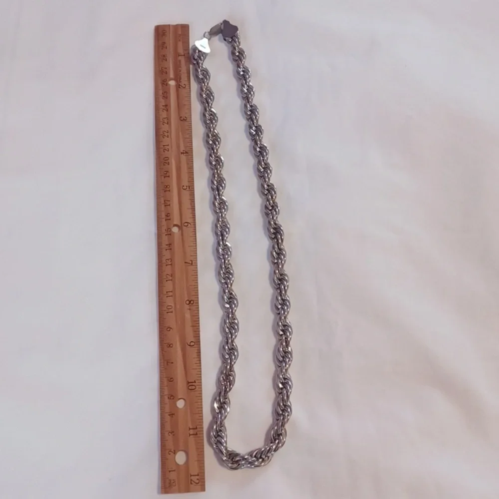 Vintage Silver Toned Rope Chain 22